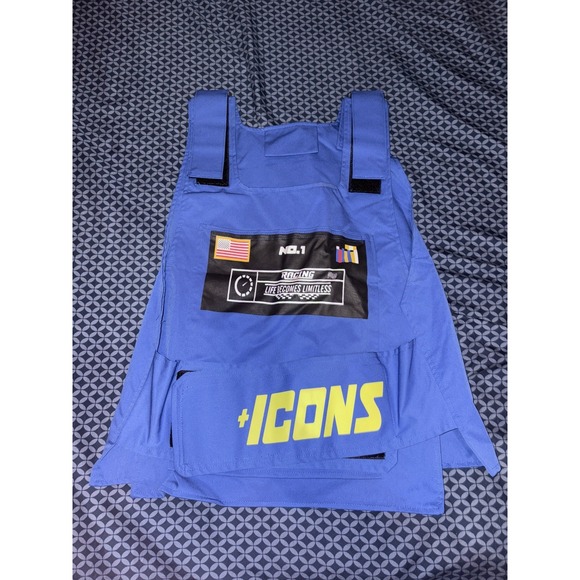 H By Hudson Other - Hudson Outerwear Icons Blue Racing Vest Adjustable One Size Restricted Patch